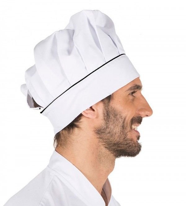 Gorro chef velcro blanco